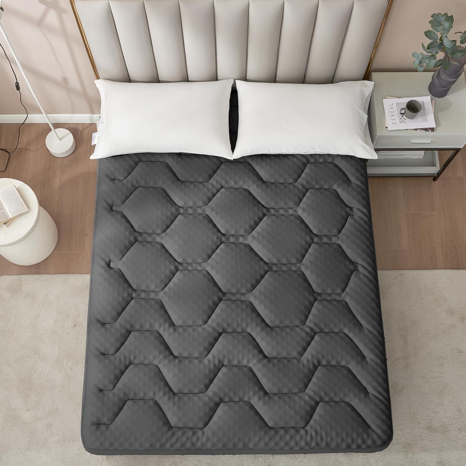 EHEYCIGA - surmatelas mémoire de forme 90x200 - rafraîchissant, poche profonde