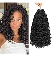 MLETULIPS GoGo Curl Crochet Cheveux Hair Ombre Deep Wave Cheveux, Plage Bouclé Water Wave Synthét...