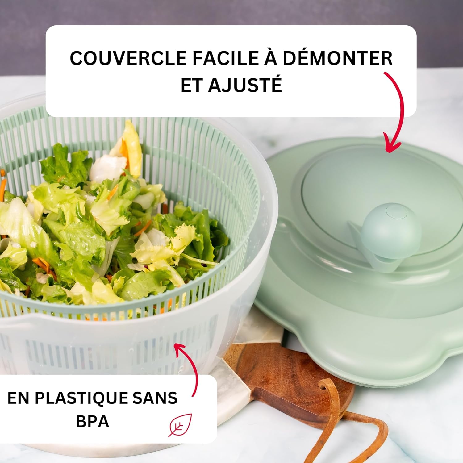 Westmark - Fortuna - 26 cm - essoreuse à salade 5L sans BPA 2432224M