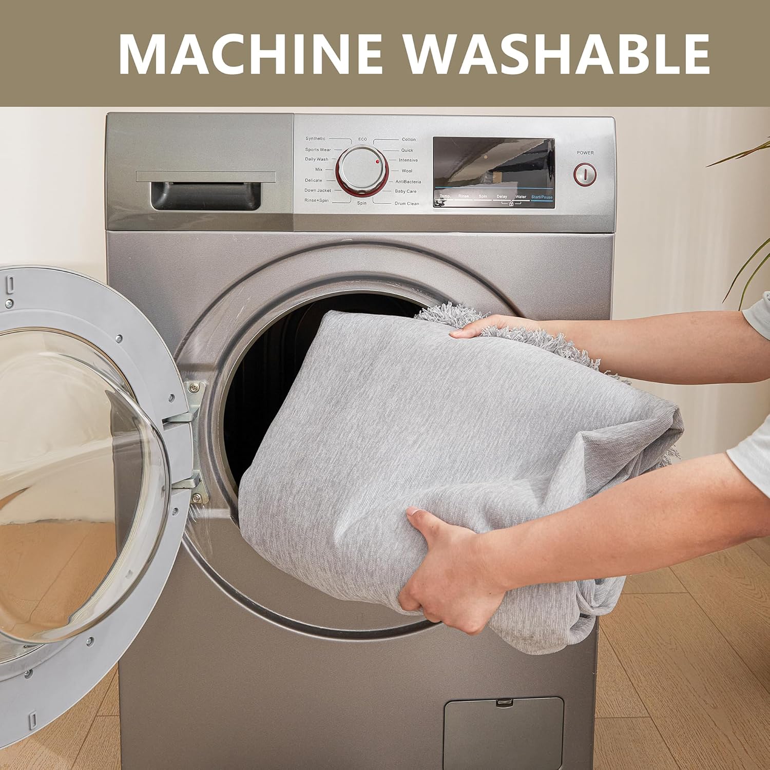 MYSKY HOME - housse canapé, protection anti-rayures, 180x340cm, gris clair