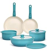 GiPP Lot de 11 poêles et casseroles avec revêtement céramique antiadhésif - Ensembles...