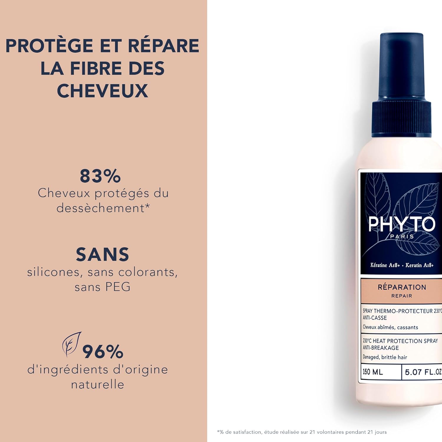 Phyto Paris - Spray thermo-protecteur cheveux 150ml - kératine anti-casse A18