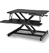 BONTEC Convertisseur de Bureau Debout, 55cm Rehausseur de Bureau Debout Réglable en Hauteur avec ...