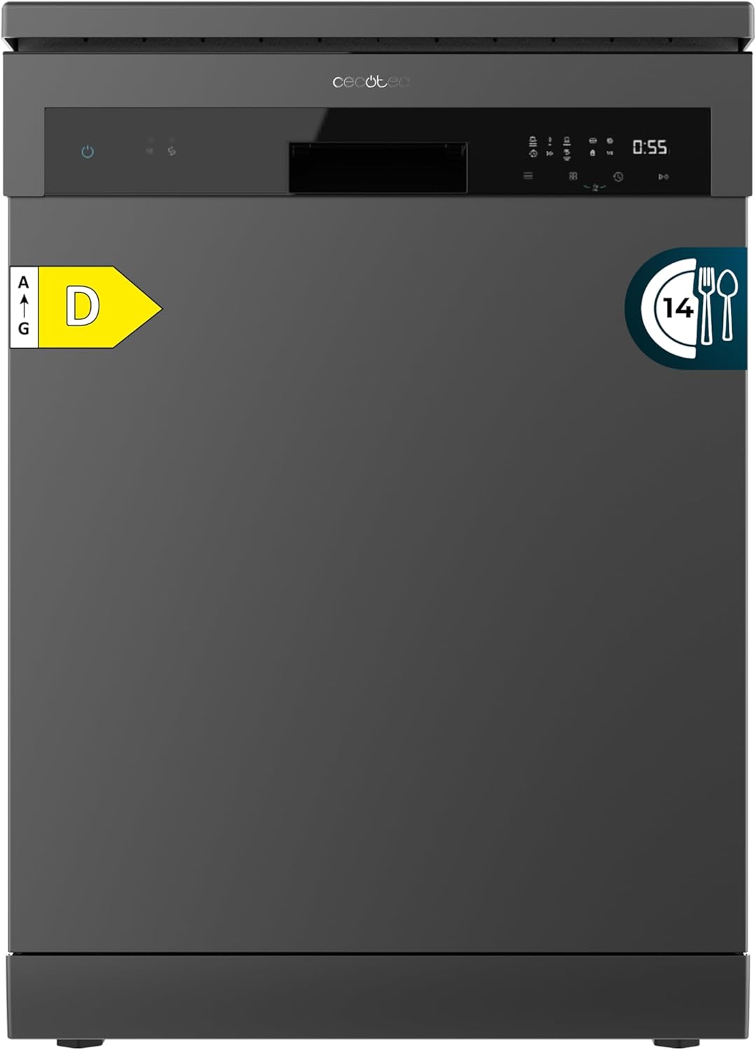 Cecotec - Bolero Aguazero - 60 cm - 14 couverts, 6 programmes, Turbo Dry+