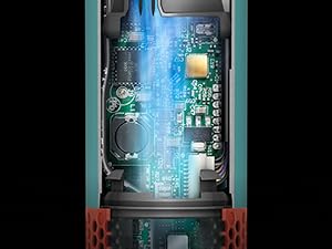 Graphique en coupe montrant la technologie de contrôle de la chaleur du Dyson Airwrap i.d.