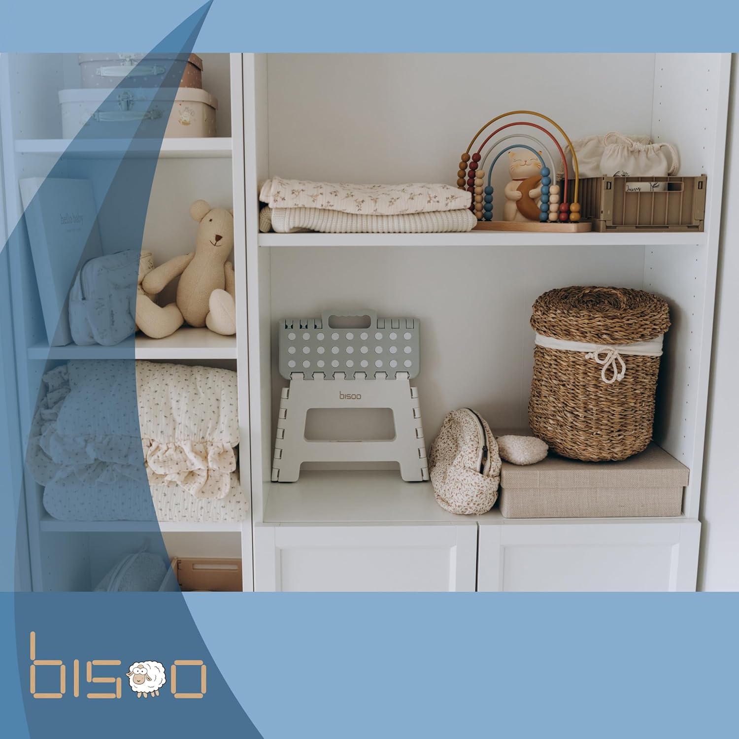 Bisoo - Tabouret pliant enfant - 22 cm - plastique, pliable, sûr