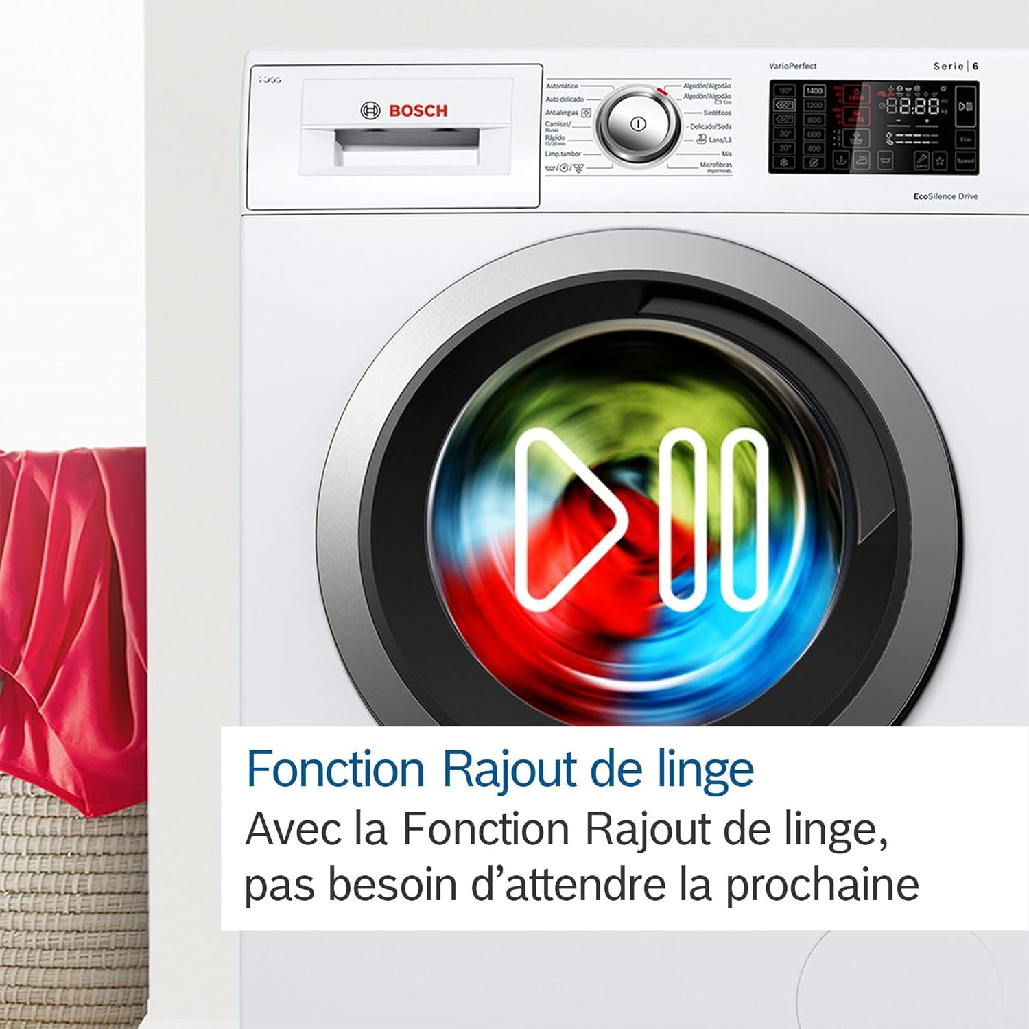 Bosch - Série 6 lave-linge 9kg 1400trs/min blanc compact WGG244Z3FR