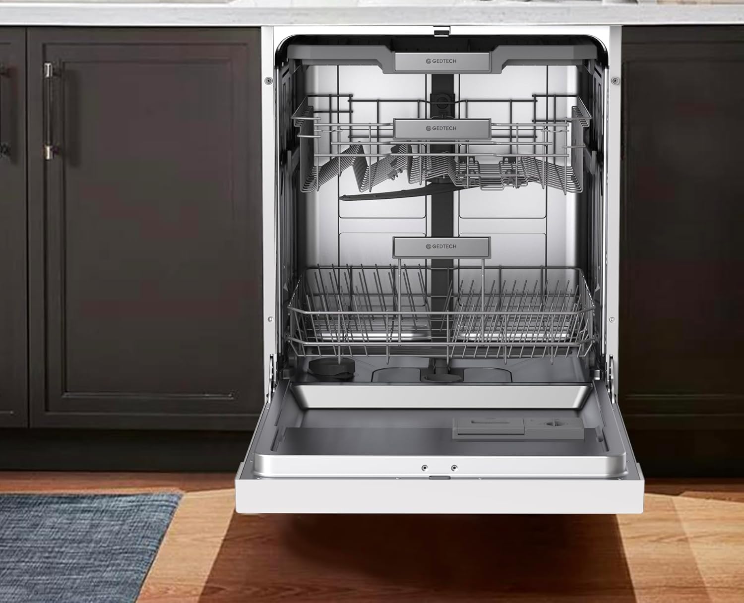 GEDTECH - lave-vaisselle 15 cv, 42 dB, départ différé, eco, blanc, GLV1542WH