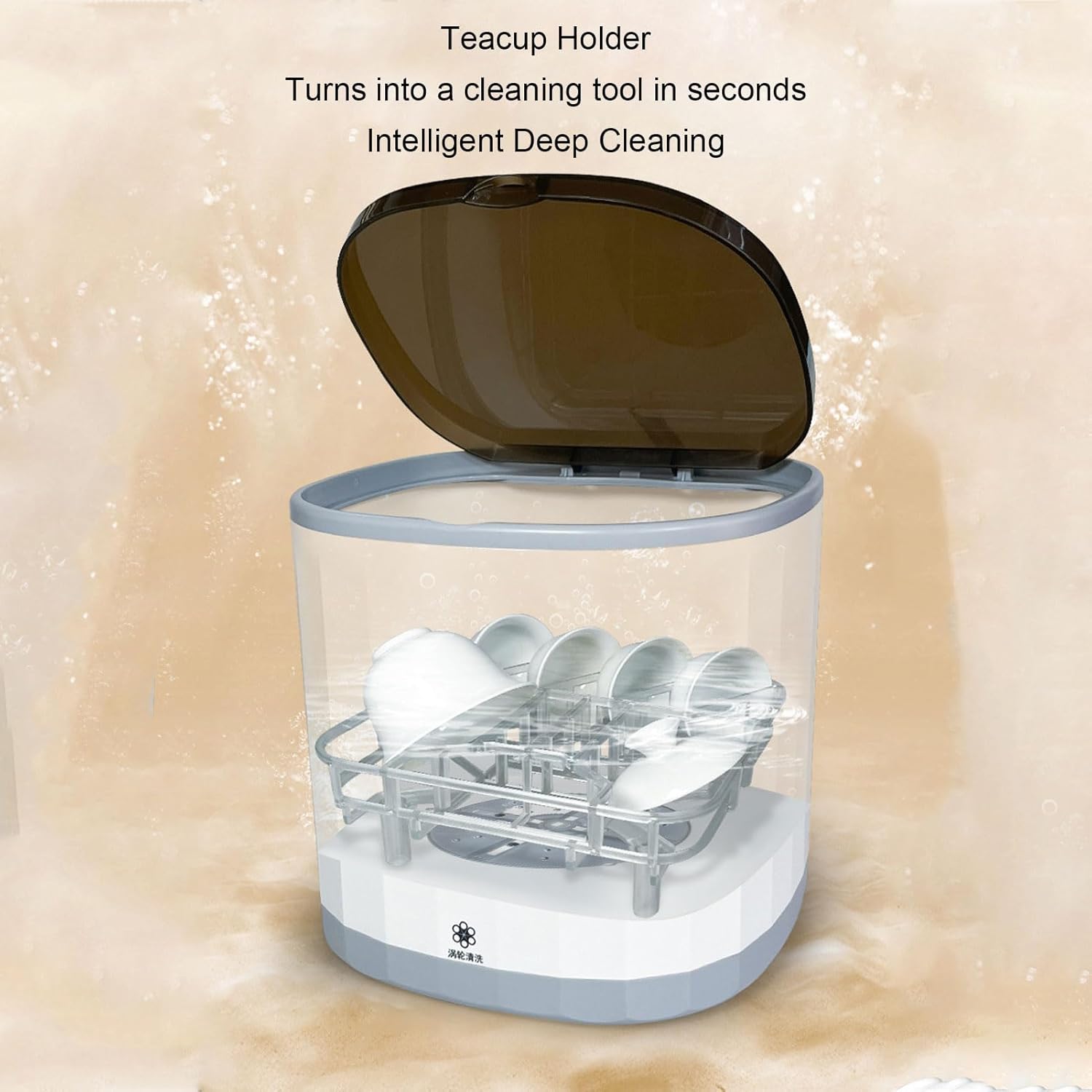 Lave-vaisselle portable compact - réservoir 4L - nettoyage turbo, rinçage 360°, porte-gobelet