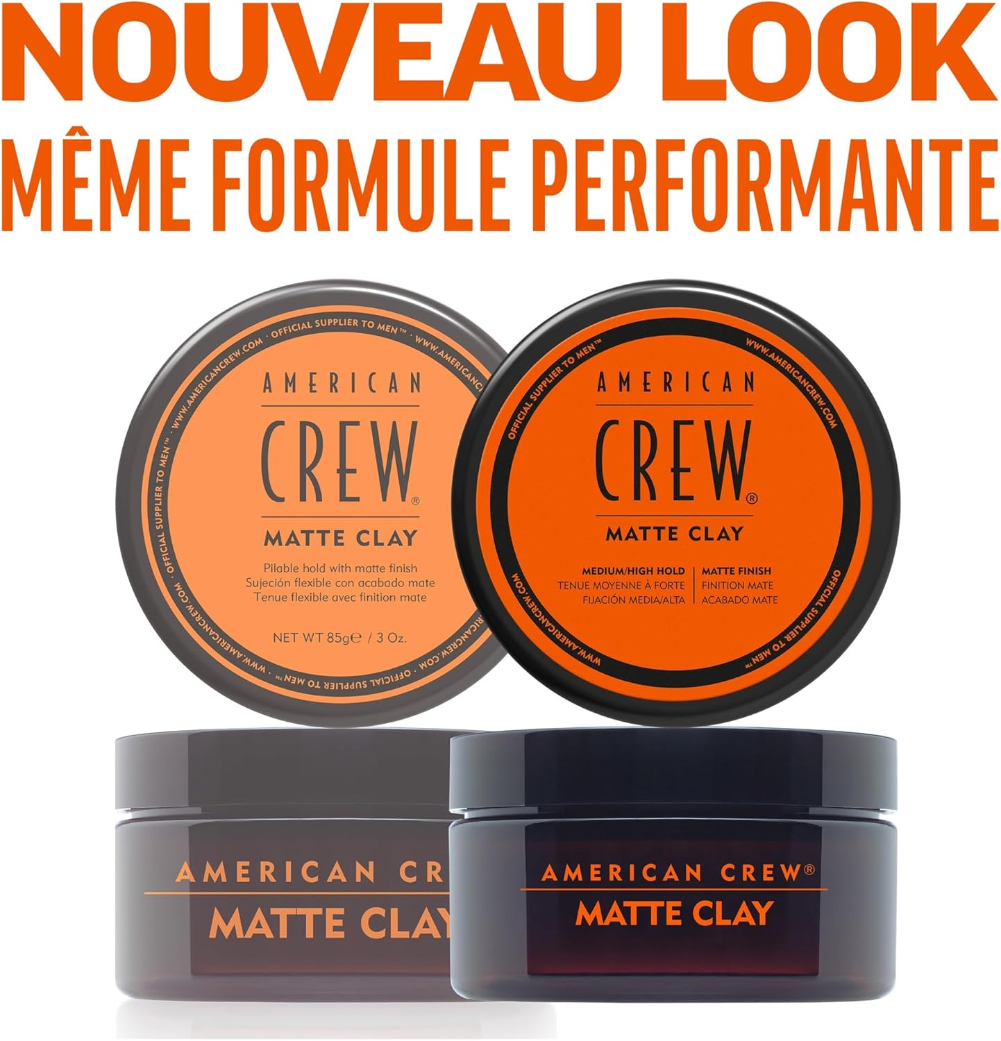American Crew - Matte Clay - 85g - Fixation forte, fini mat, tous cheveux