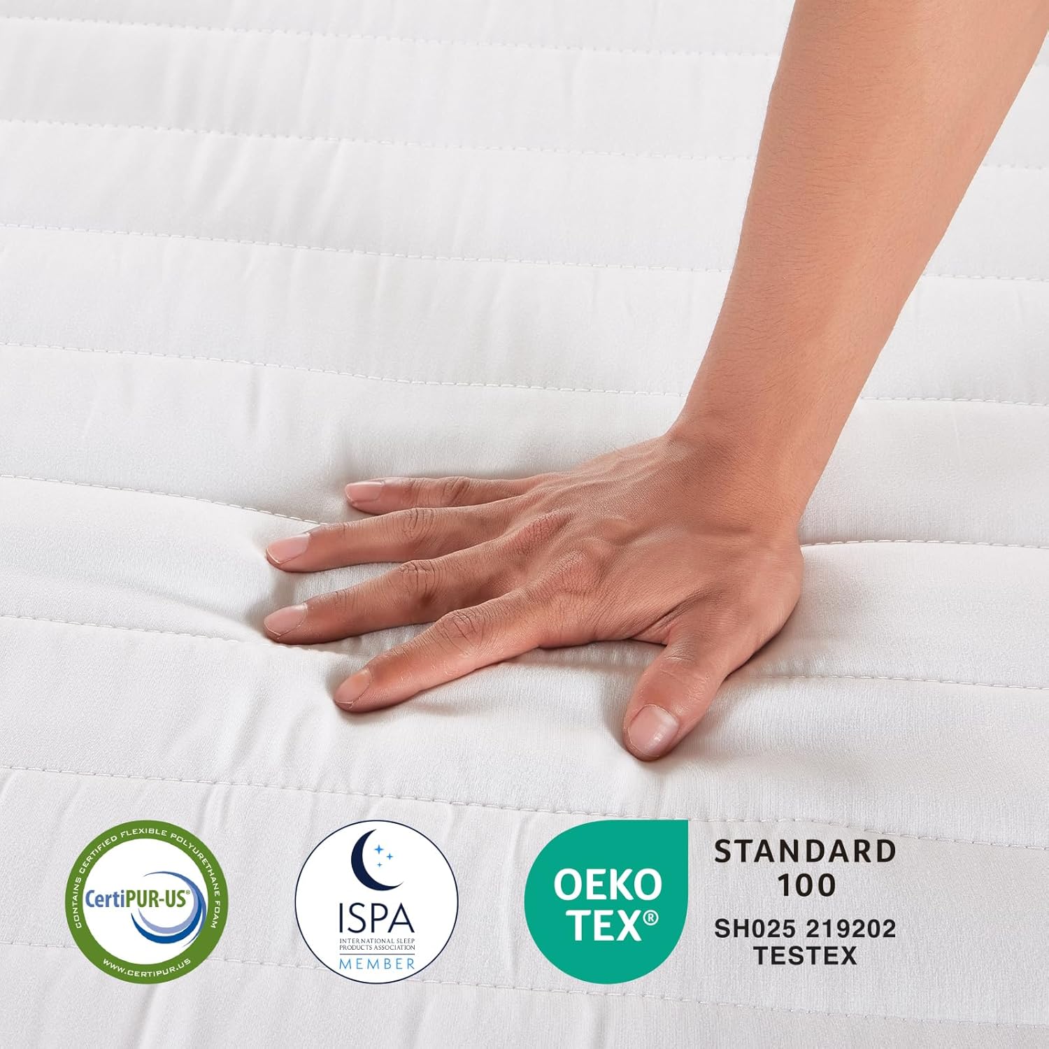 Avenco - Matelas série bambou - 160x190 cm - mousse, 7 zones, housse amovible, H3/H4