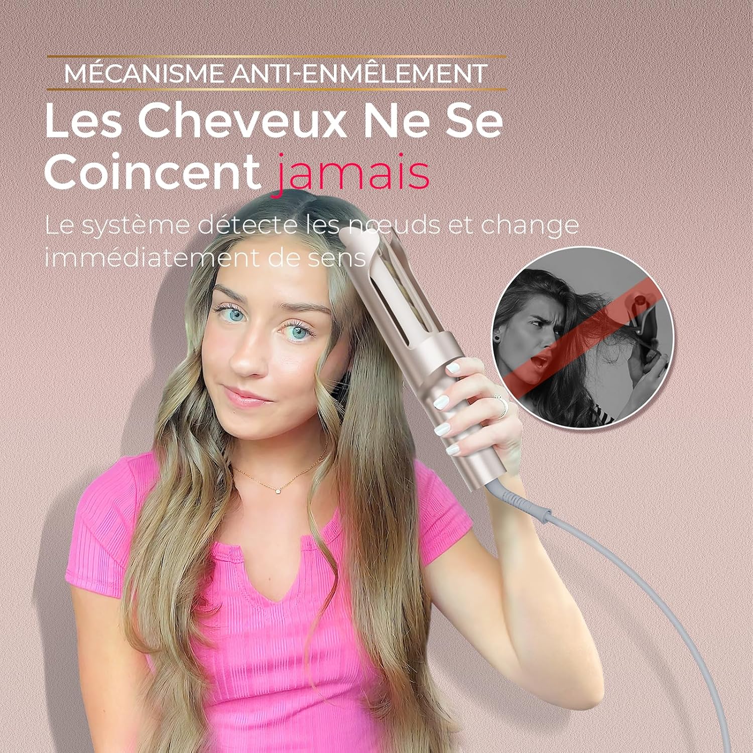 TYMO - Curlpro Plus - 25 mm - Fer à boucler automatique anti-brûlure