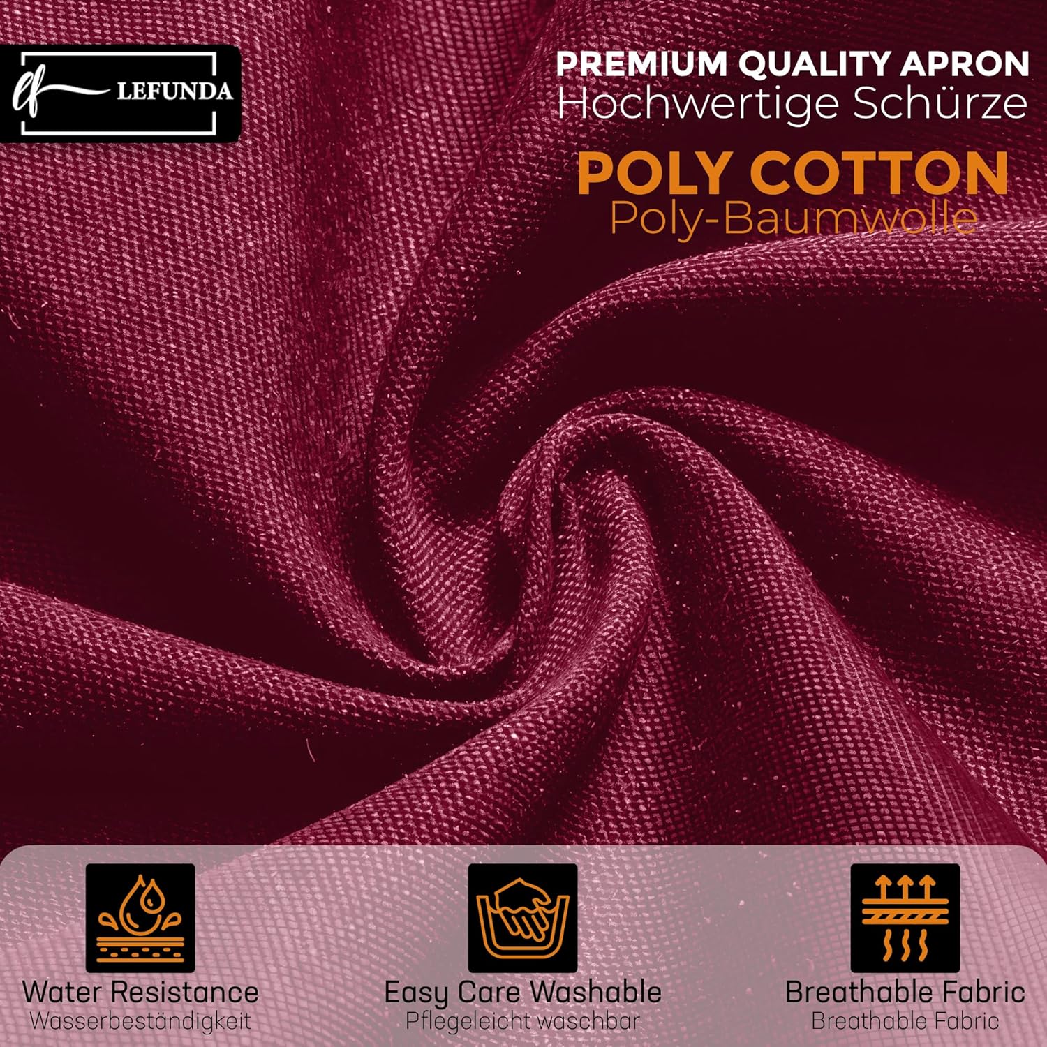 LEFUNDA - Tablier étanche réglable 3 poches longues lanières