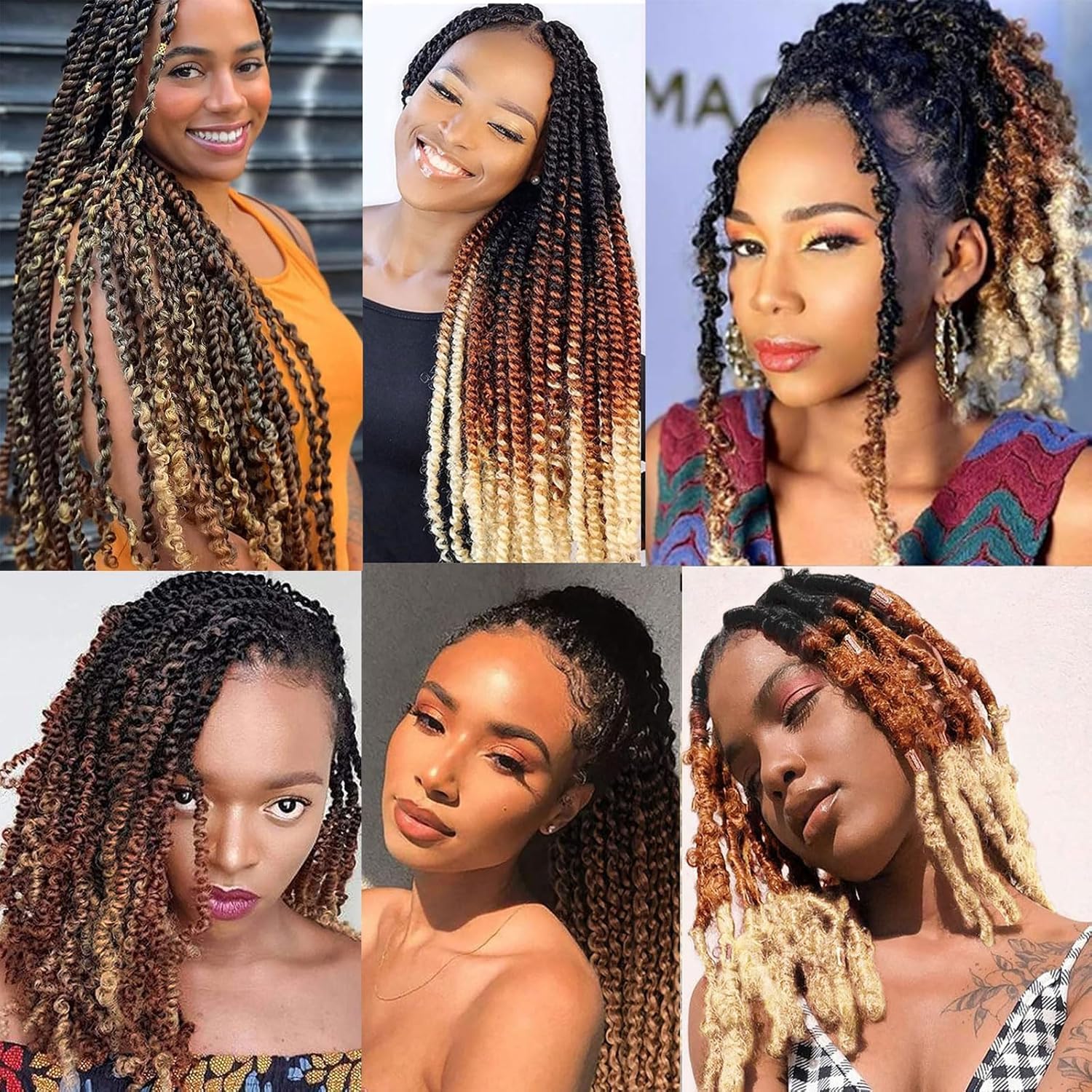 Xtrend - extensions afro torsadées, 50 cm, souples, 8 mèches, 1B3027#