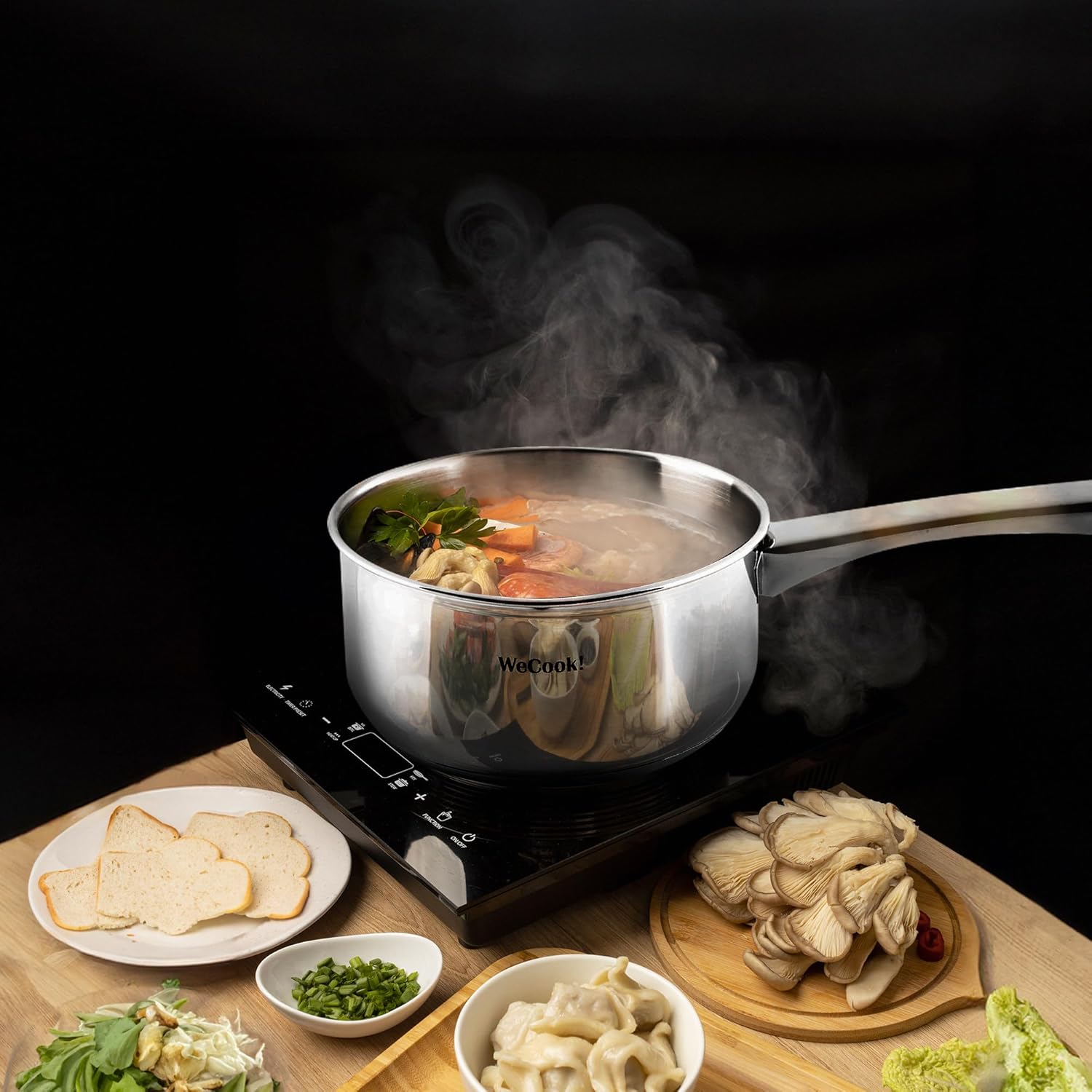 Wecook - casserole inox 18/10, 20 cm, 2,7L, bec verseur, induction