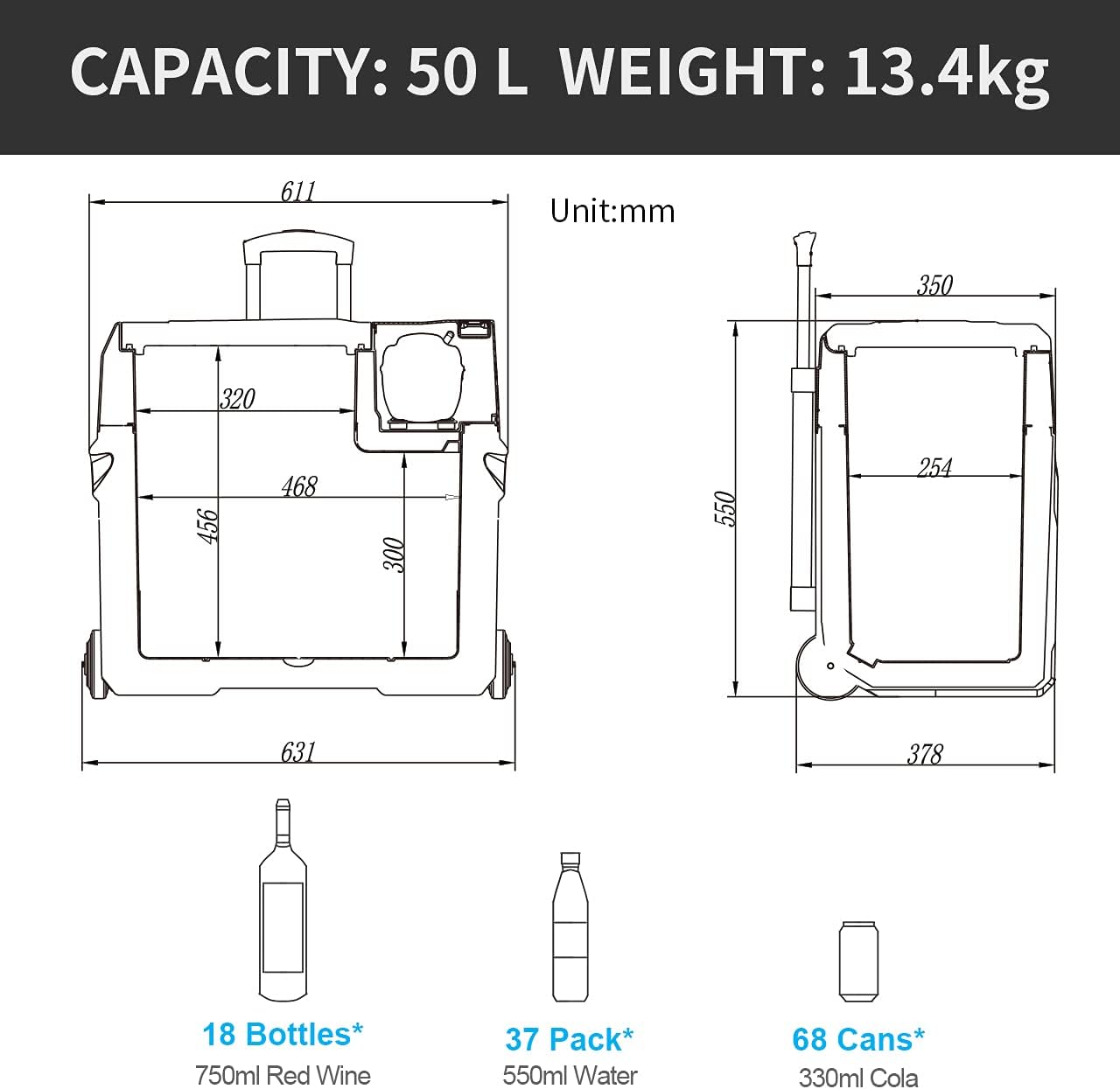 Alpicool - CX50 - 50L - Frigo portable, compression, maison, camping CX50