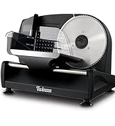 Trancheuse Electrique 150W Twinzee - Trancheuse à Jambon Professionnelle Réglable 0-15mm - 2 Lame...