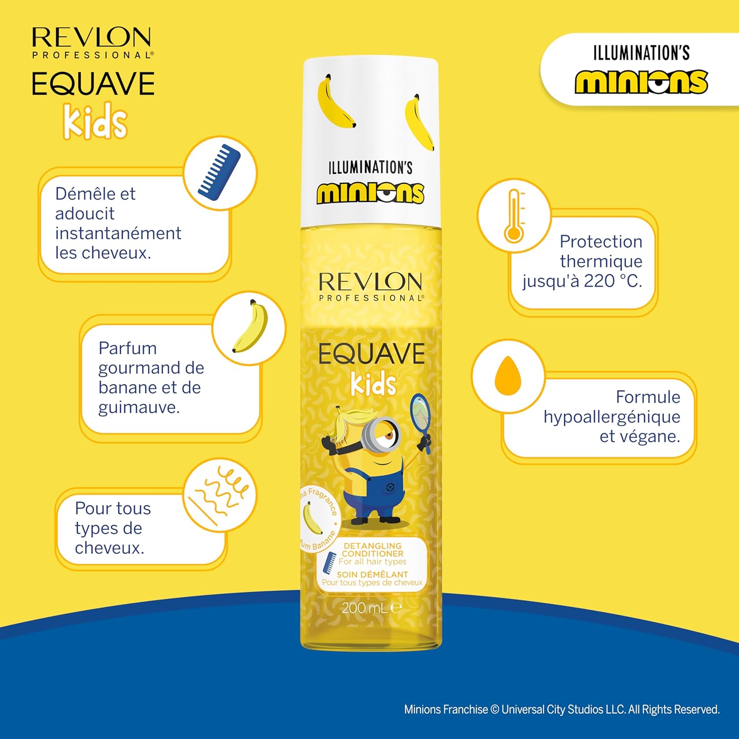 Revlon - Equave Kids Minions - 200ml - spray démêlant végan enfants