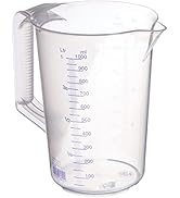 Hünersdorff Verre doseur 1 l | Polypropylène (PP) | incassable et passe au lave-vaisselle | fermé