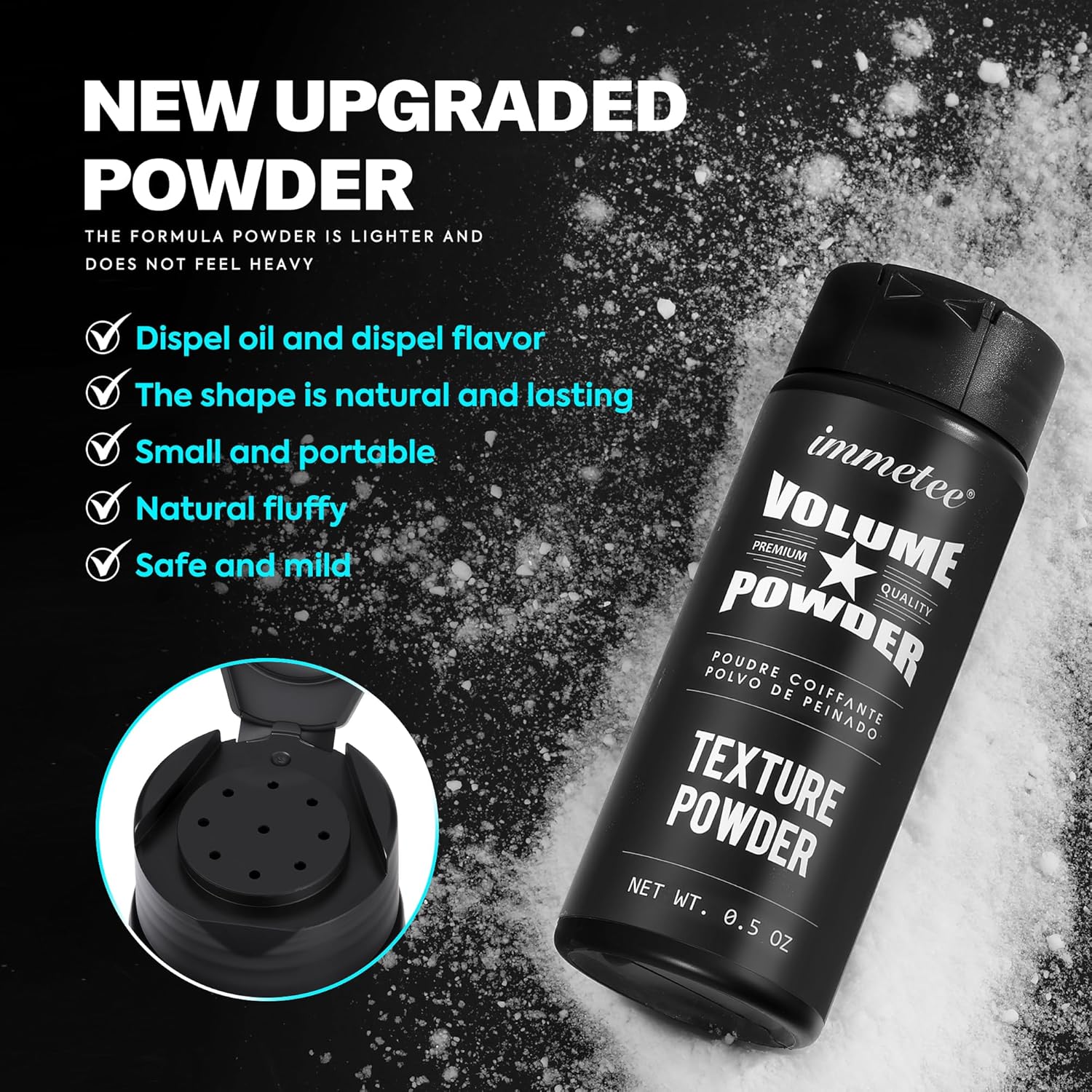 immetee - Hair Volume Powder - 10g - poudre volumisante, cheveux doux, effet racines