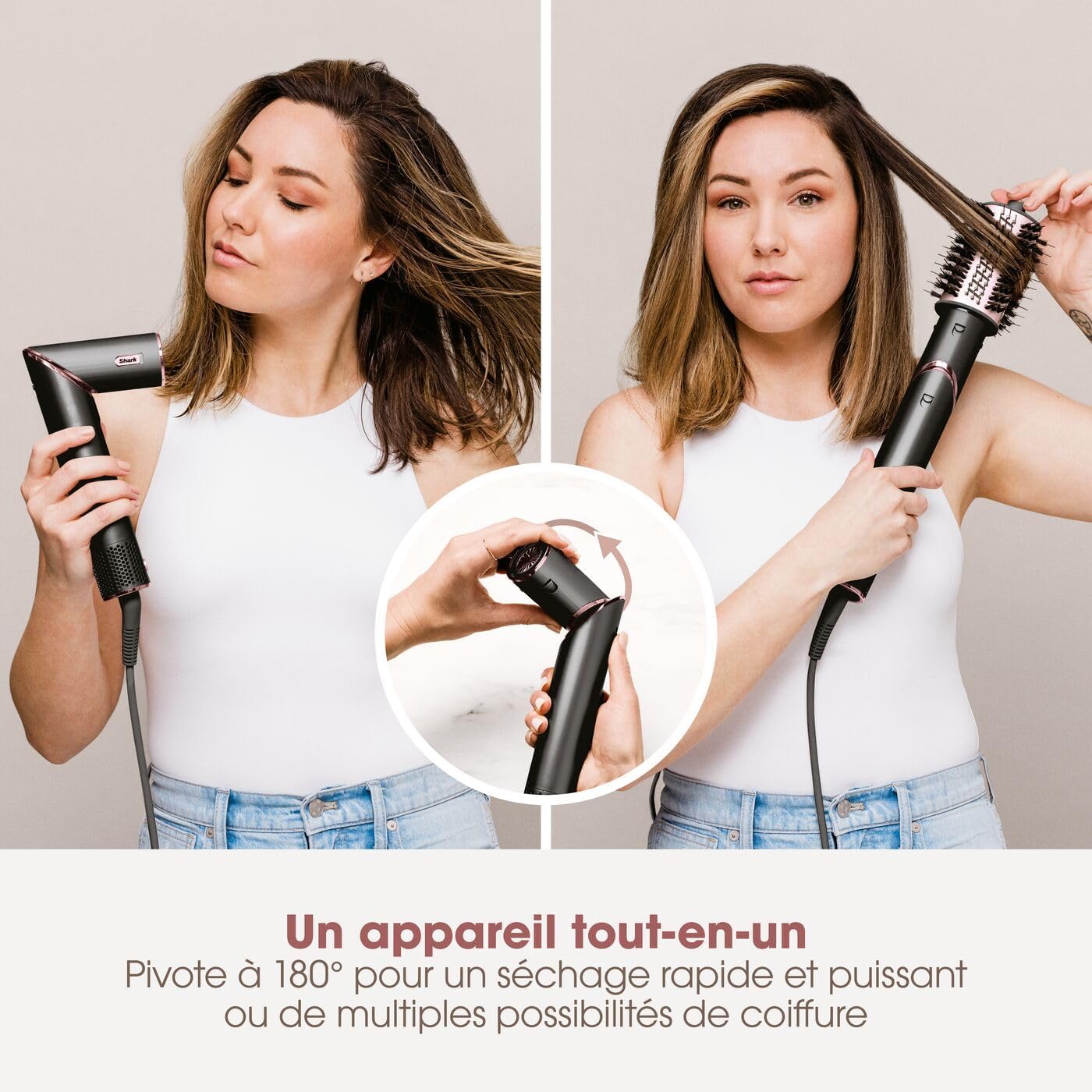 Shark - FlexStyle Air Styler - sèche-cheveux multifonction, auto-wrap, sans dommage thermique, tous cheveux