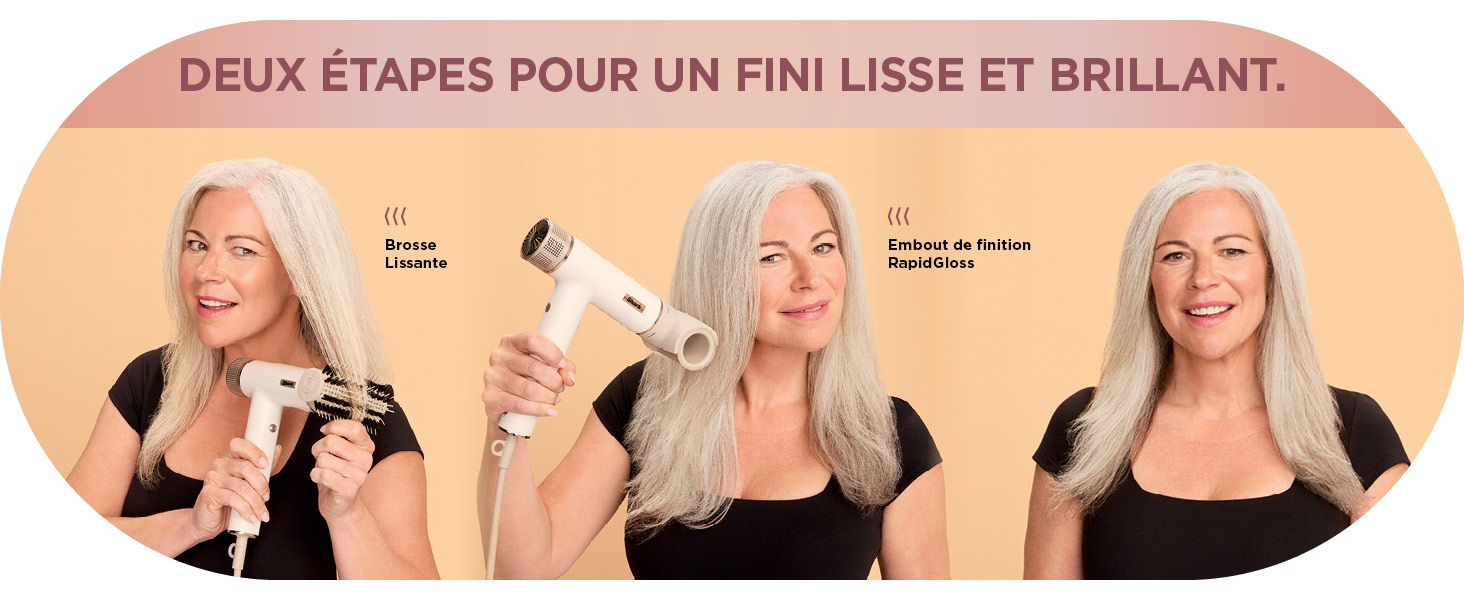 Shark SpeedStyle Sèche-cheveux &amp;amp; Finisseur RapidGloss avec étui de rangement, 5 stylers