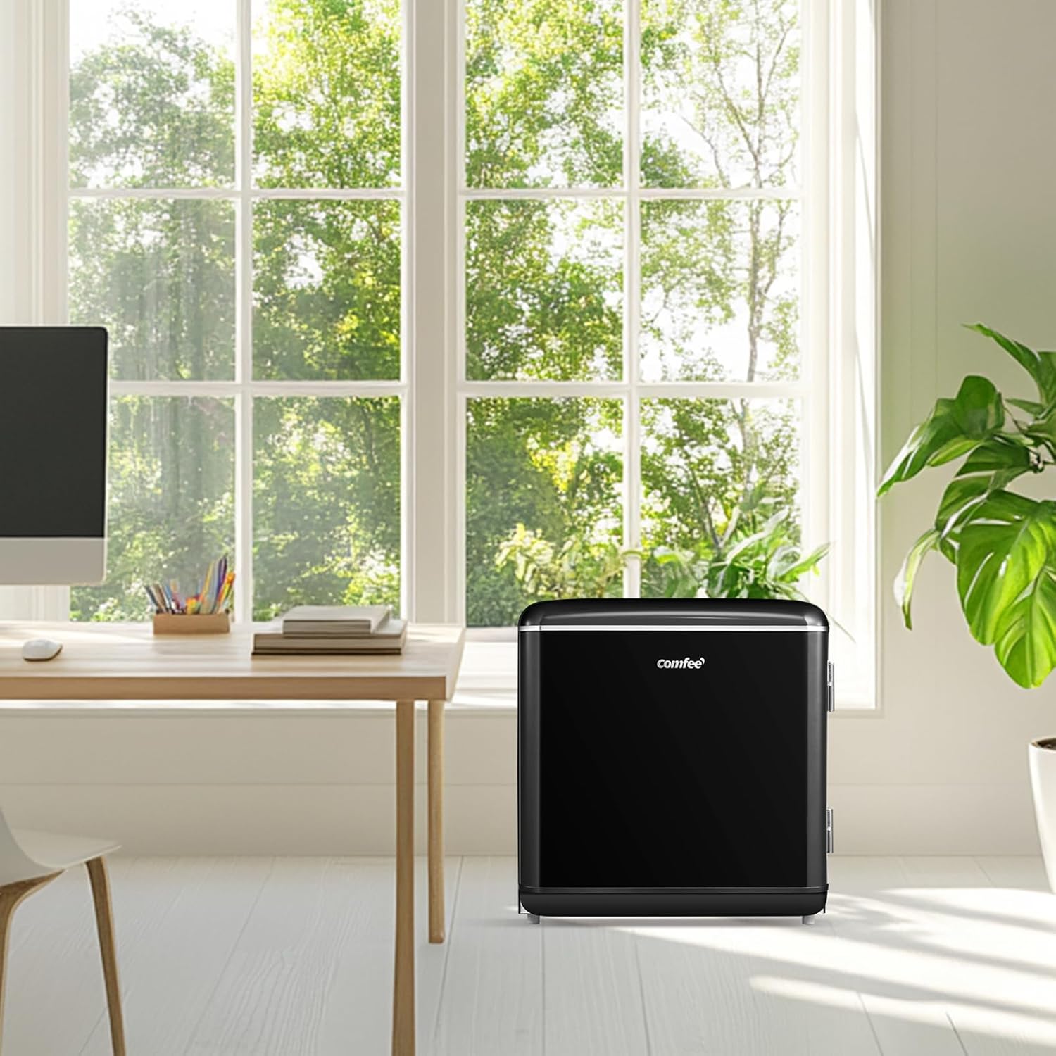 Comfee' - mini réfrigérateur rétro 47L, faible bruit, thermostat réglable, RCD50BL2EURT(E)