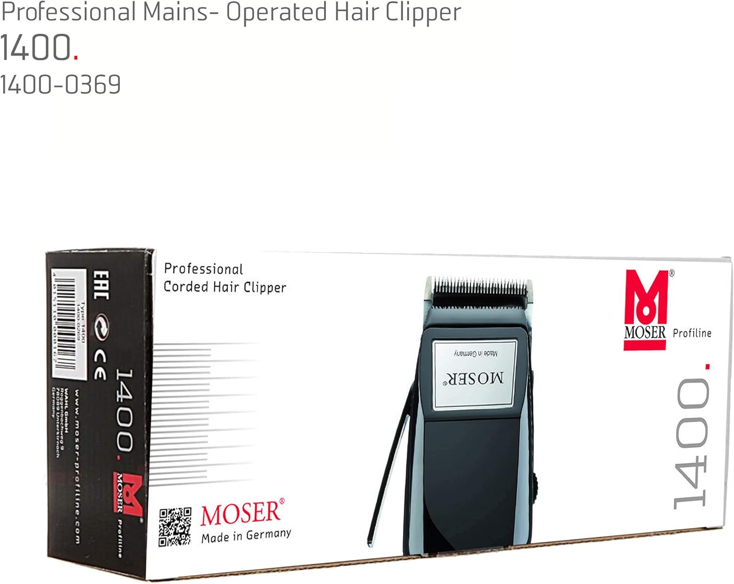 Moser - Tondeuse cheveux 1400 - coupe précise, lame métal, 0,7-3mm