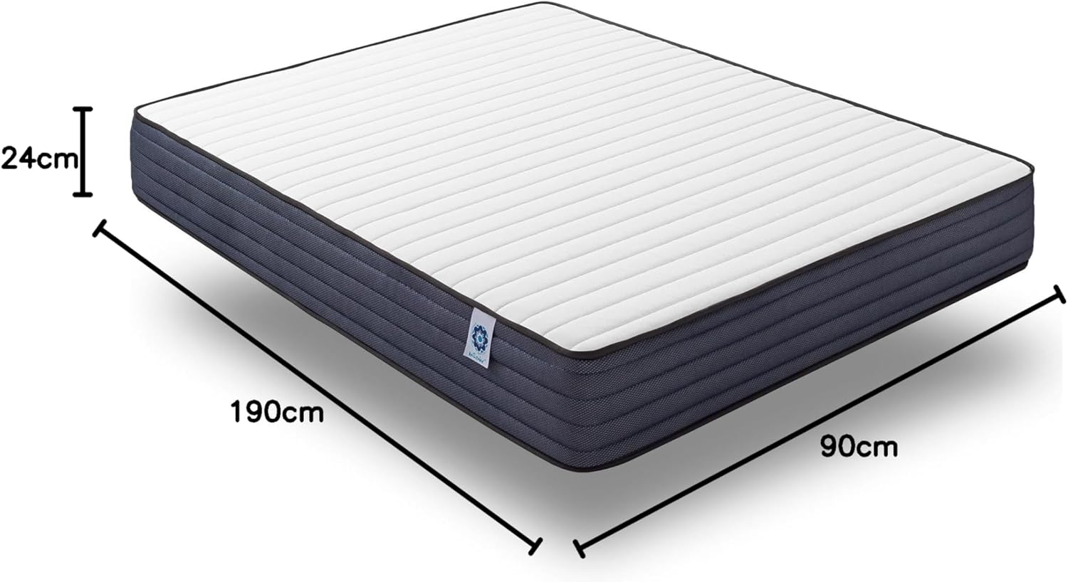 NATURALEX - PerfectSleep - 90x190 cm - mousse mémoire, latex, 7 zones