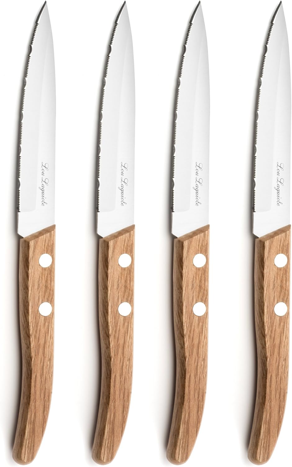 Lou Laguiole - Forest - 4 couteaux d'office - inox 13C, bois clair