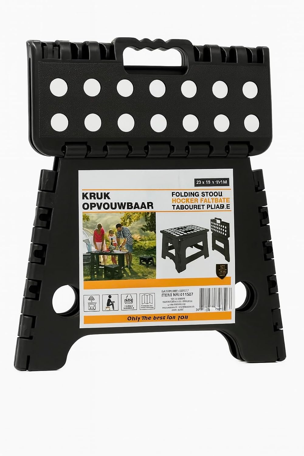 Marchepied pliable - 22 cm - robuste, antidérapant, portable, compact