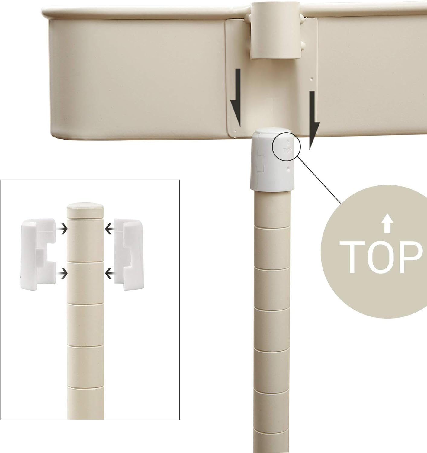 SONGMICS - chariot 3 niveaux - tablette réglable, freins, BSC60WT