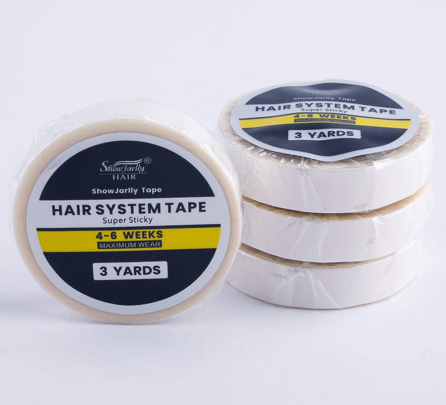 ShowJarlly - rouleau de ruban adhésif lace 1.0cm*3Yards extra fort blanc