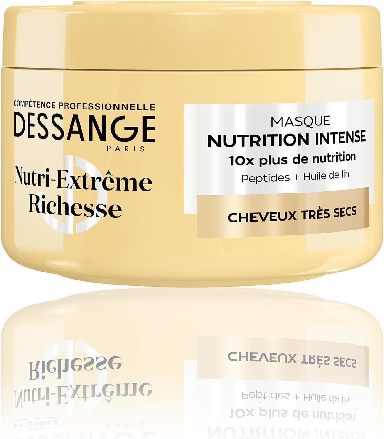 DESSANGE - Nutri-Extrême Richesse - 280ml - masque nutrition intense, peptides & huile de lin, cheveux très secs