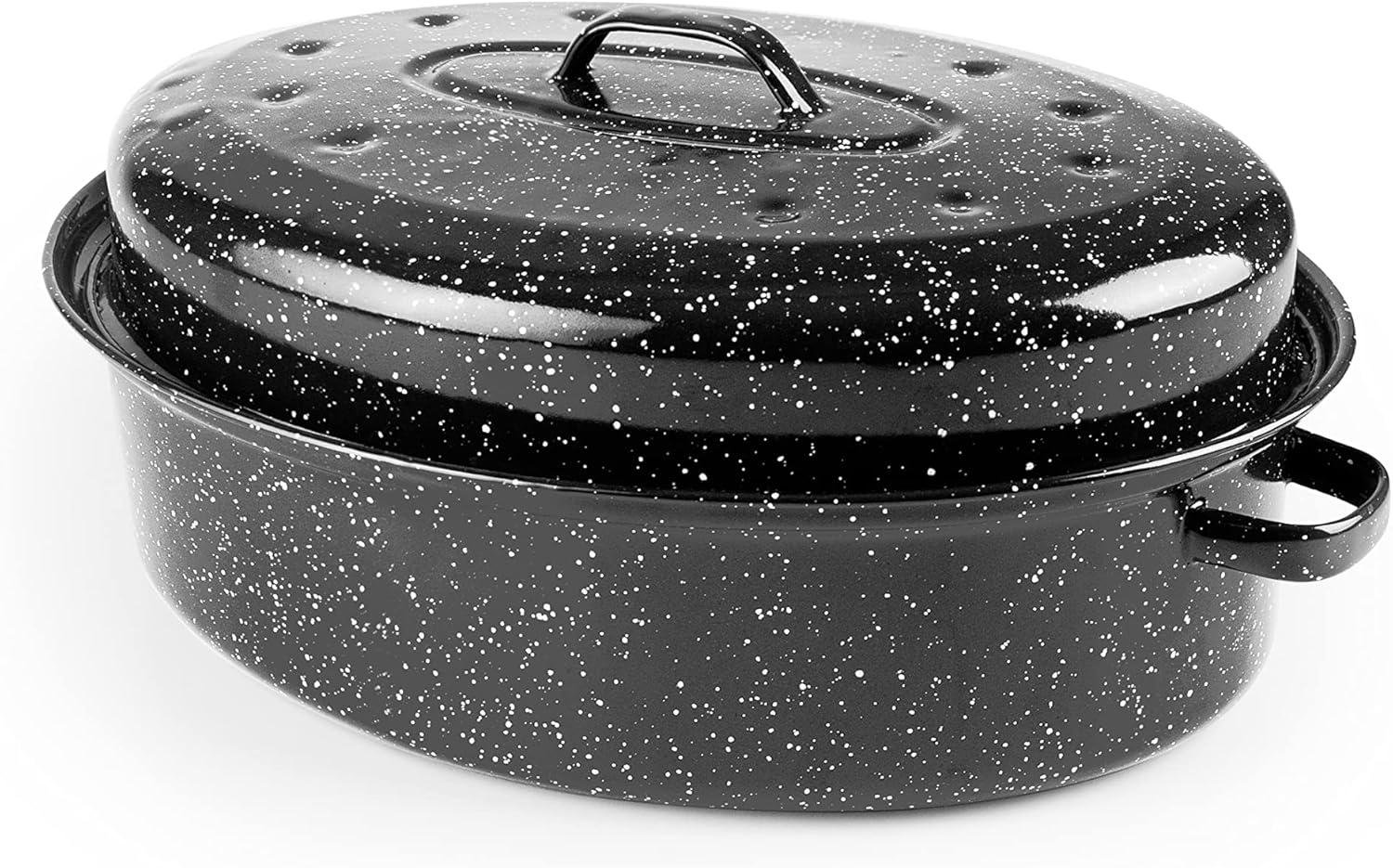 Ibili - Cocotte ovale émaillée - 38x28x15 cm - Acier noir