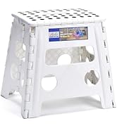 HOUSE DAY 33cm Tabouret Pliant - Marche Pied Pliable Tabouret en Plastique Chaise Pliante Taboure...