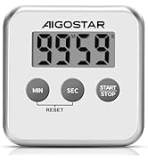 Aigostar Timer - Minuteur de cuisine numérique avec grand écran LCD. Multifonction: chronomètre e...