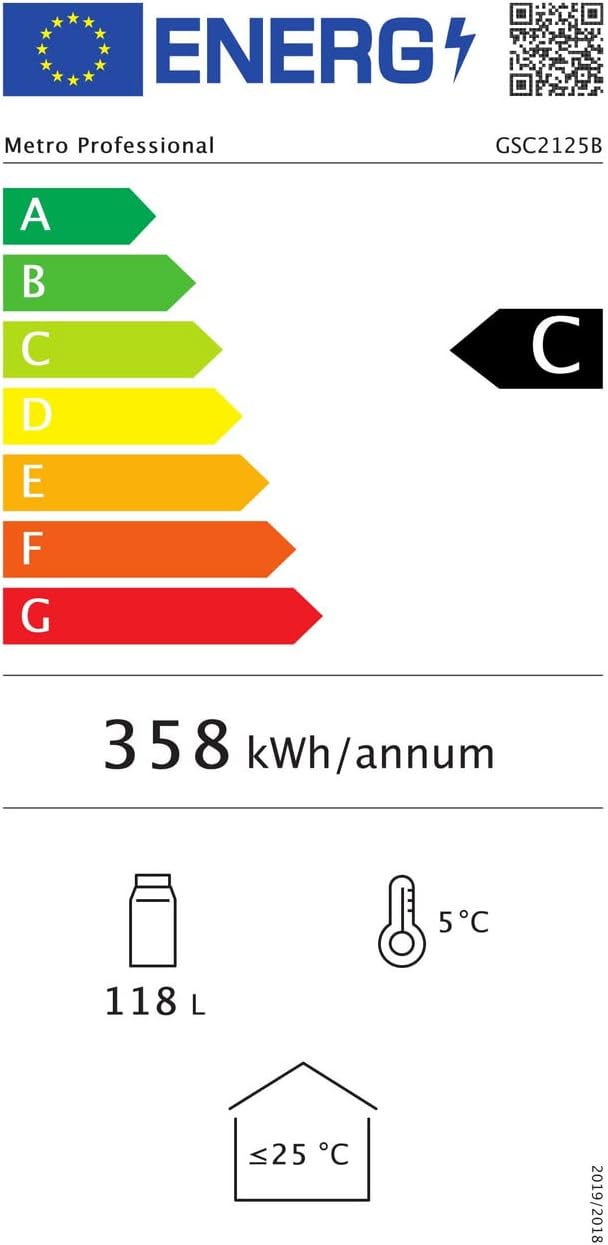 METRO Professional - Réfrigérateur boissons - 54.5x54x84 cm - 118 L, statique, serrure - GSC2125B
