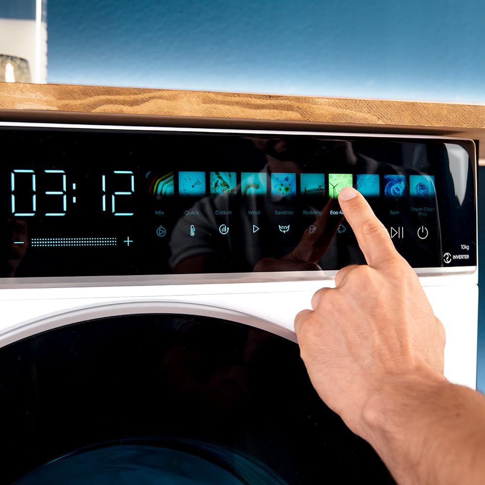 Cecotec - lave-linge frontale 10kg, 1400tr/min, écran 10,3