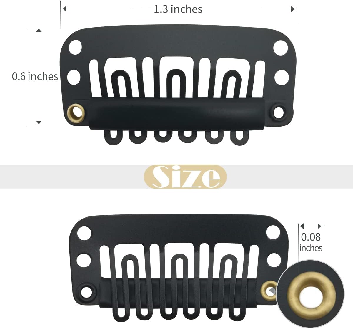 Dreamlover - clips métalliques perruque - 3 cm - fixation perruque lot 30