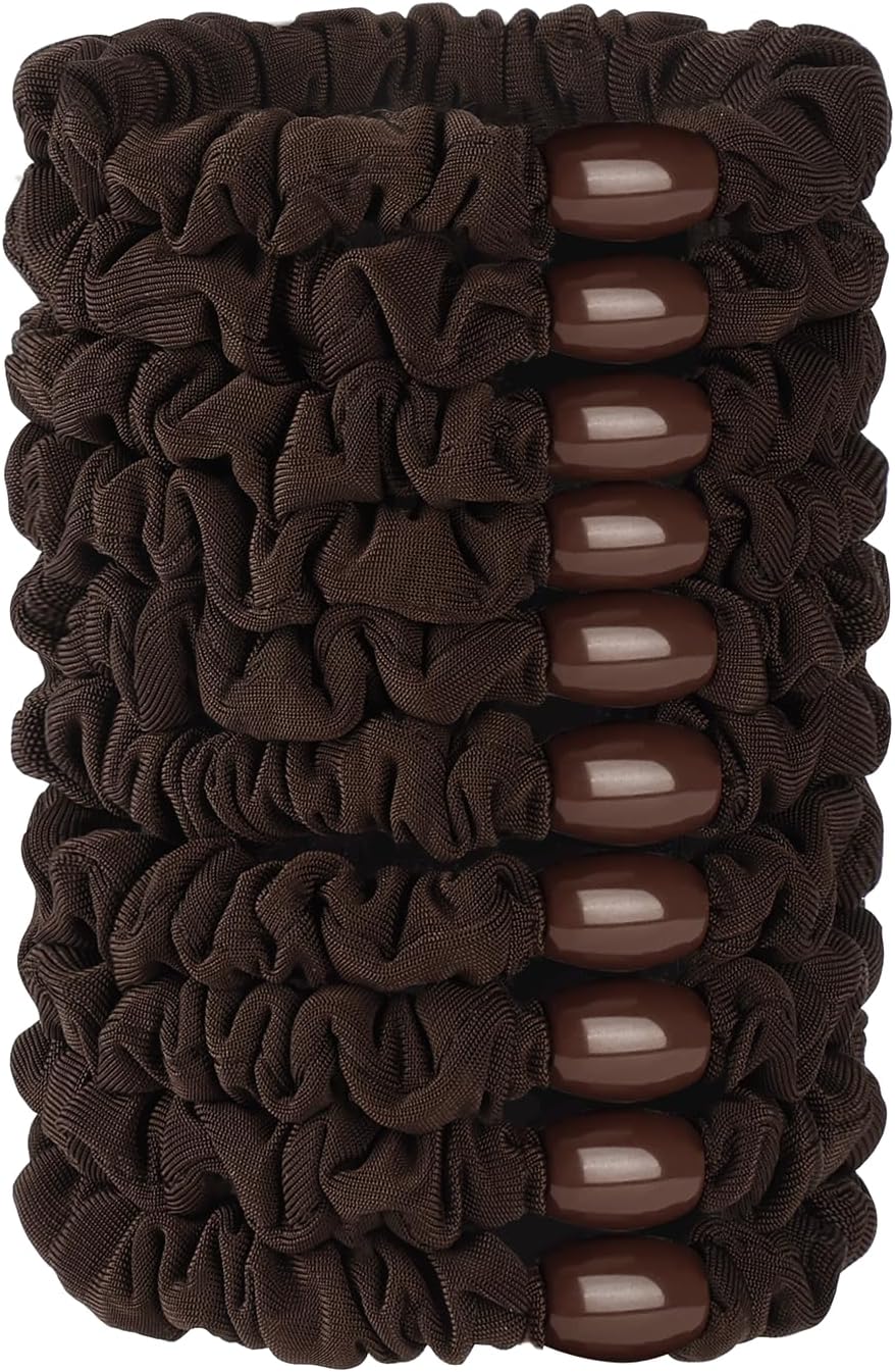 JessLab - Élastiques Cheveux Soie Satin, lot 10, doux, sans dommage