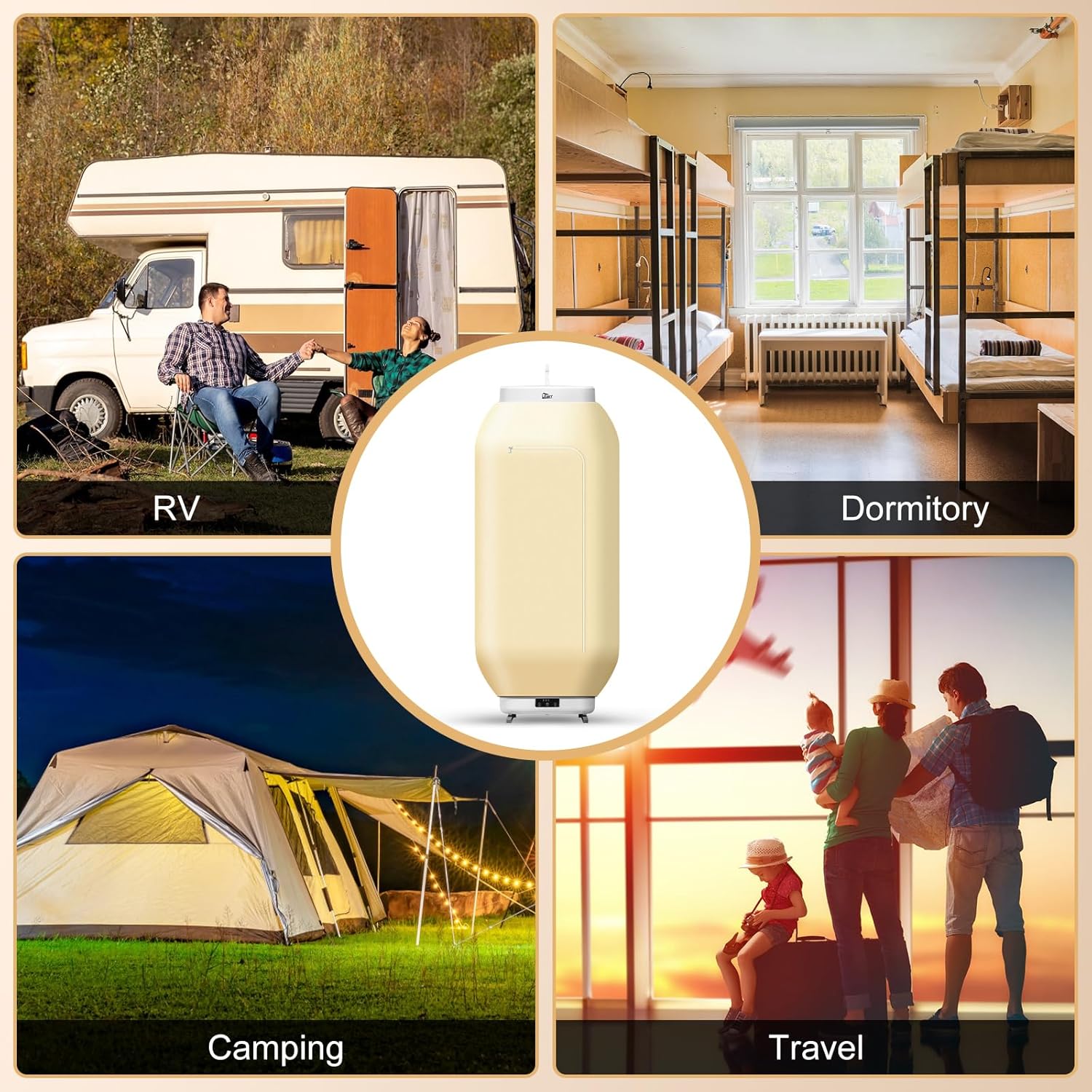 Uten - Sèche-linge portable amovible - 600W - minuterie, usage suspendu ou posé