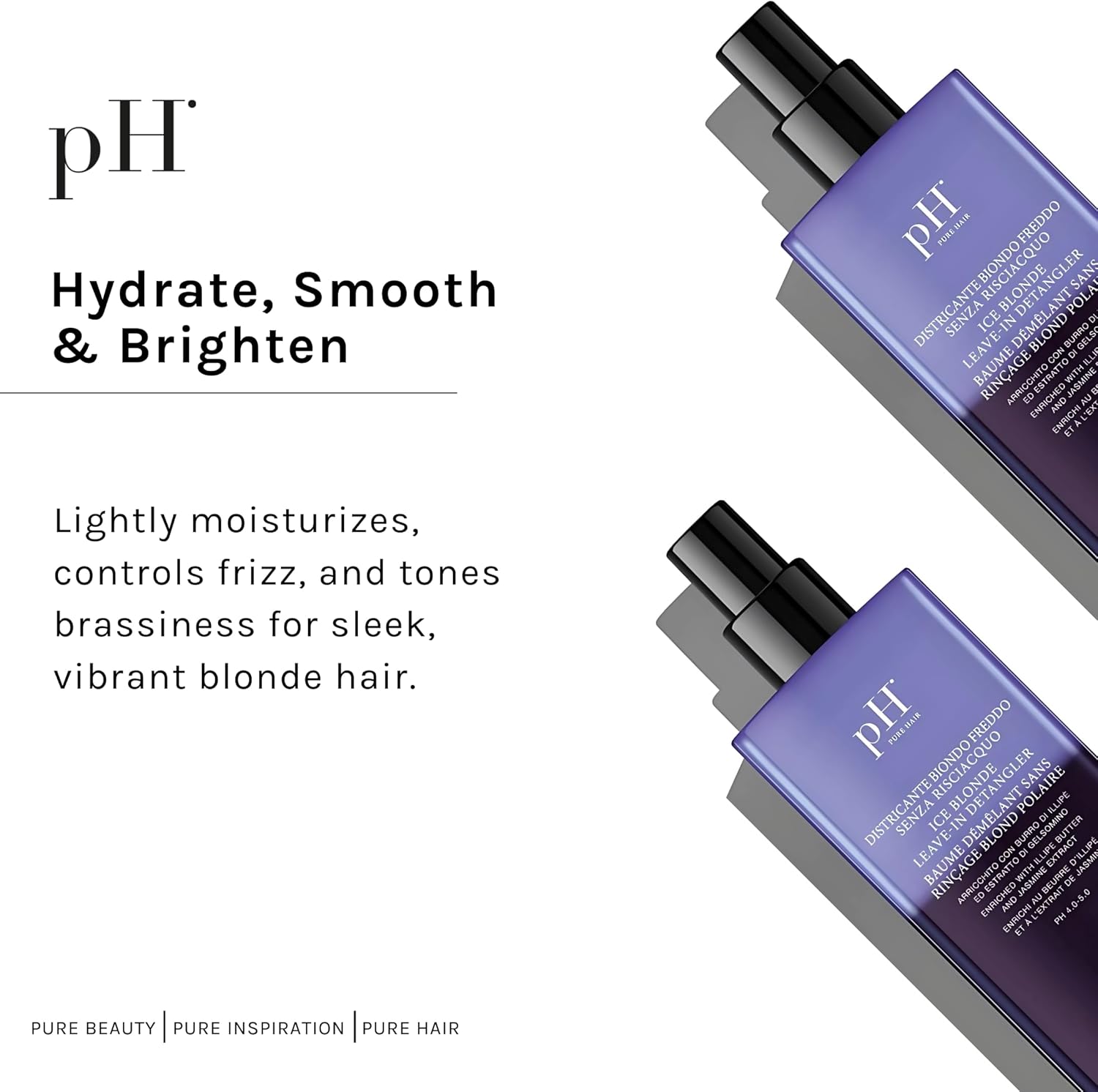 Ph Laboratories - Ice Blonde série - 250ml - soin démêlant cheveux blonds
