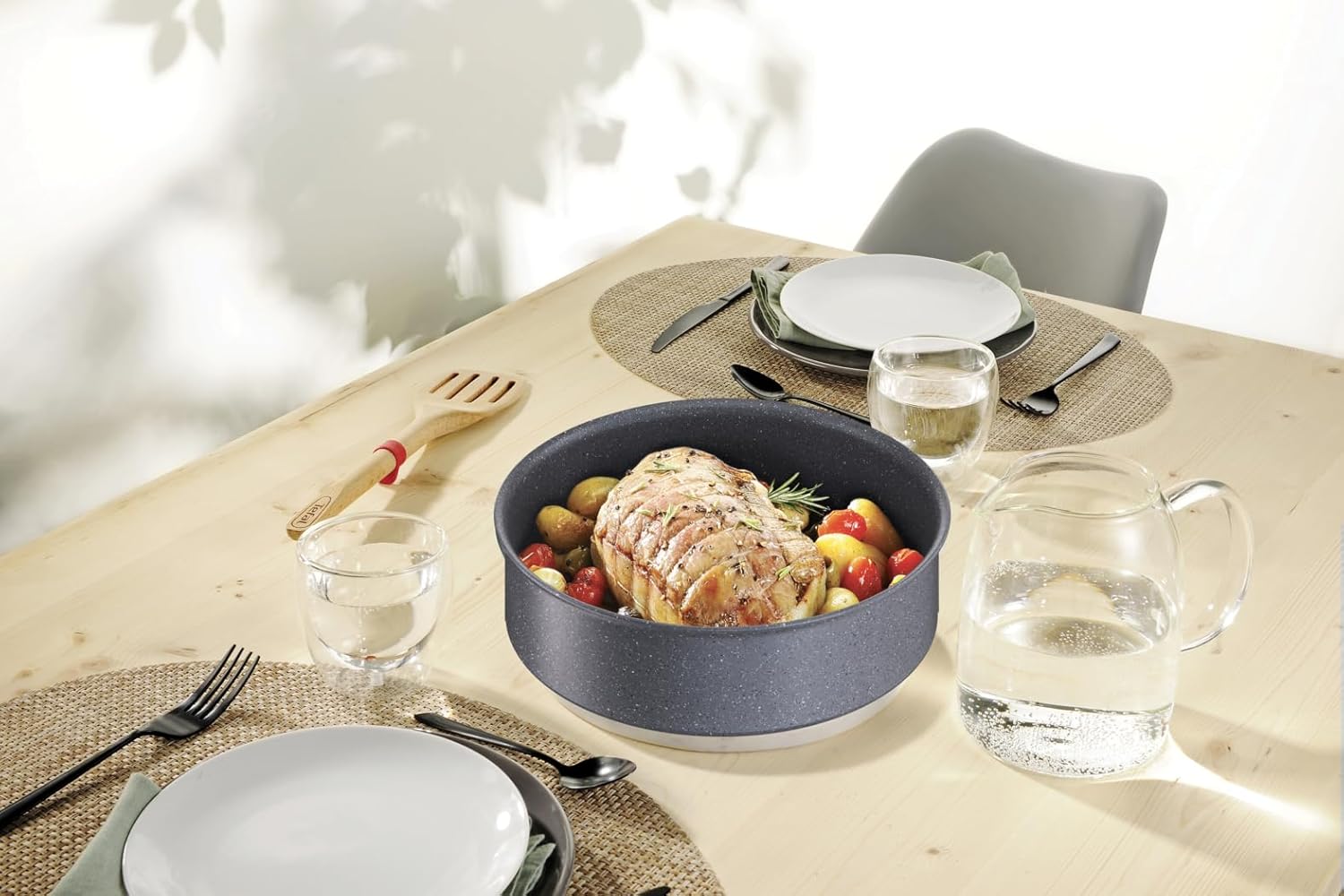 Tefal - Ingenio Natural On - batterie cuisine induction 14 pièces, antiadhésif, empilable, lave-vaisselle - L7669902