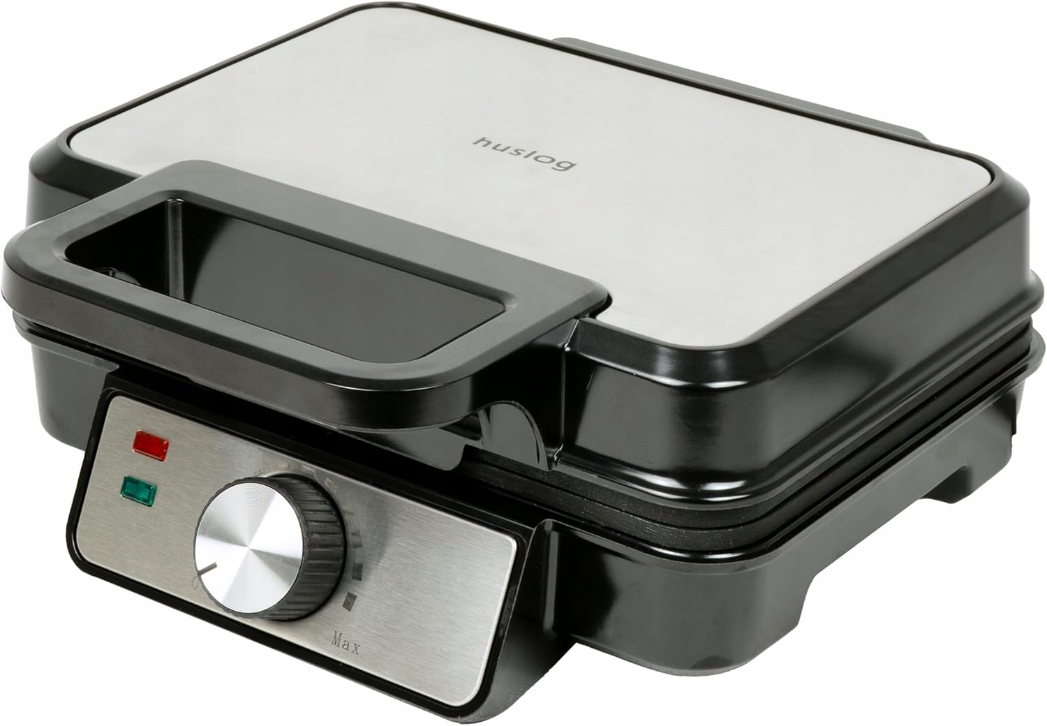 Gaufrier - 1200W, 2 plaques, temp. réglable, compact, poignée froide