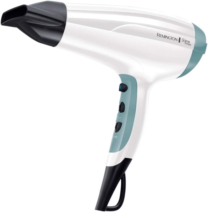 Remington - Sèche-cheveux Shine Therapy - 2300W, ionique, 3 températures, 2 vitesses, silencieux, anti-frizz - D5216