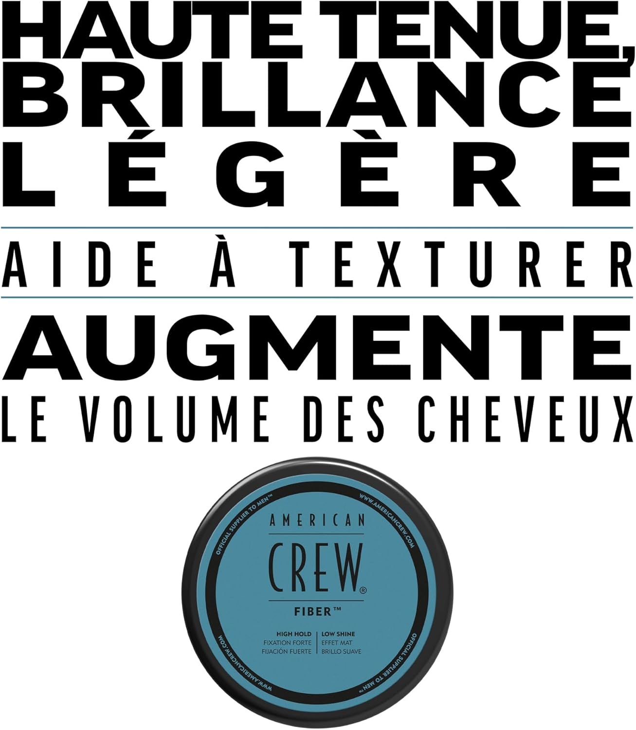 American Crew - Fiber - cire coiffante homme, fixation forte, effet mat