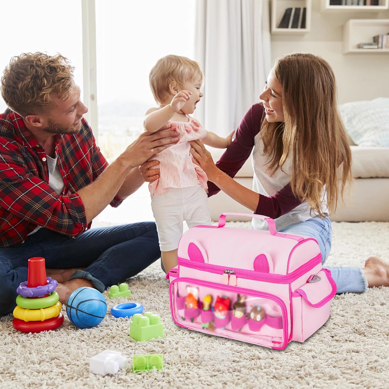 Étui de transport - compatible Toniebox 1/2 - rangement personnages et accessoires - compact, résistant