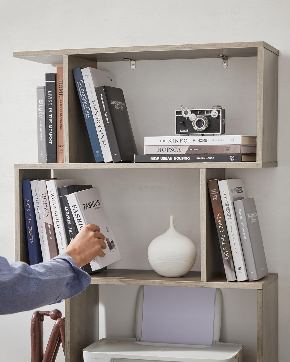 VASAGLE - étagère 6 niveaux, 24x70x191,6 cm, séparateur, rangement, LBC061M01