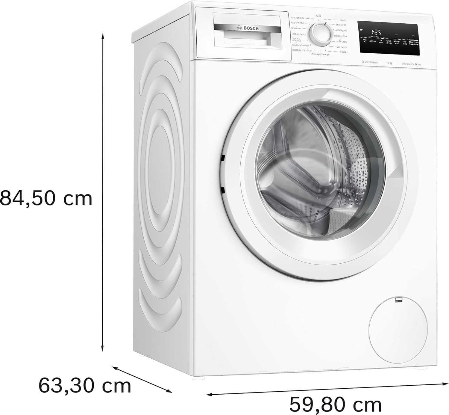 Bosch - Lave linge Série 4, 9kg, 1200 trs/min, blanc - WAN24209FR
